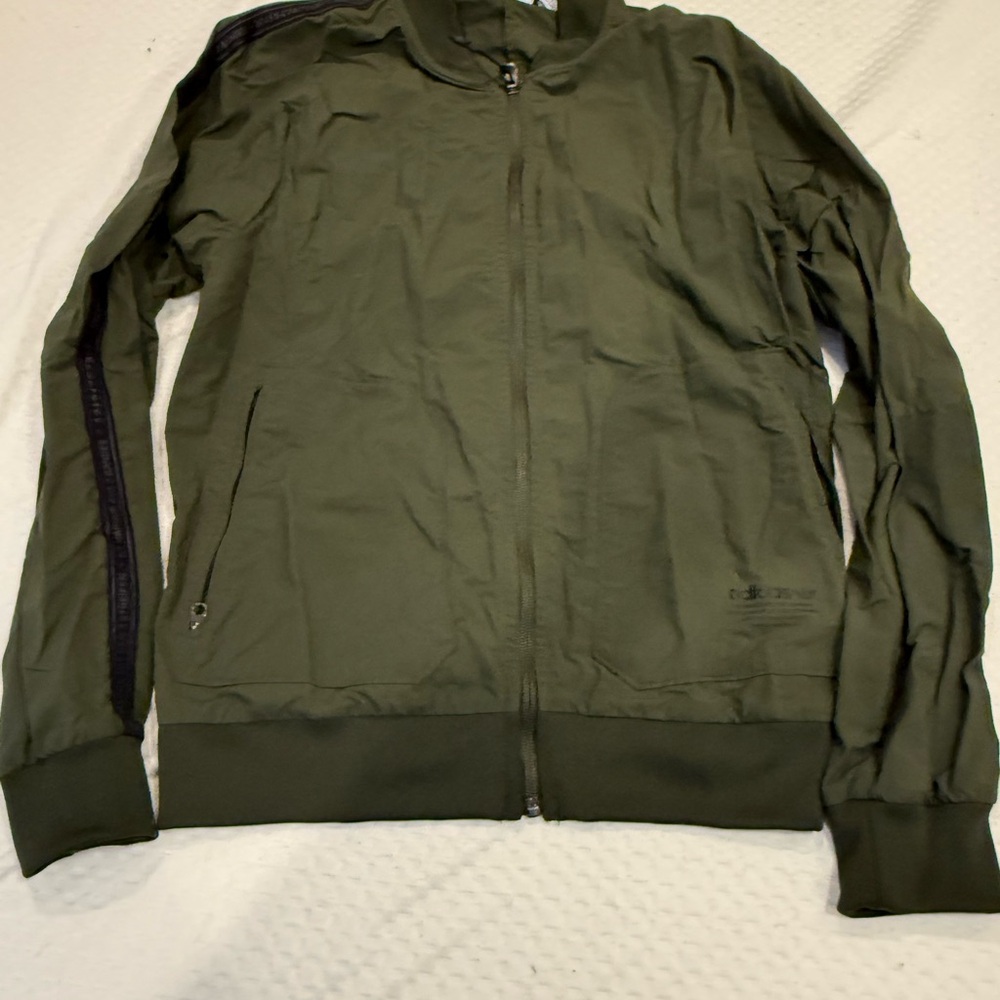 adidas Olive Zip-Up Sweater